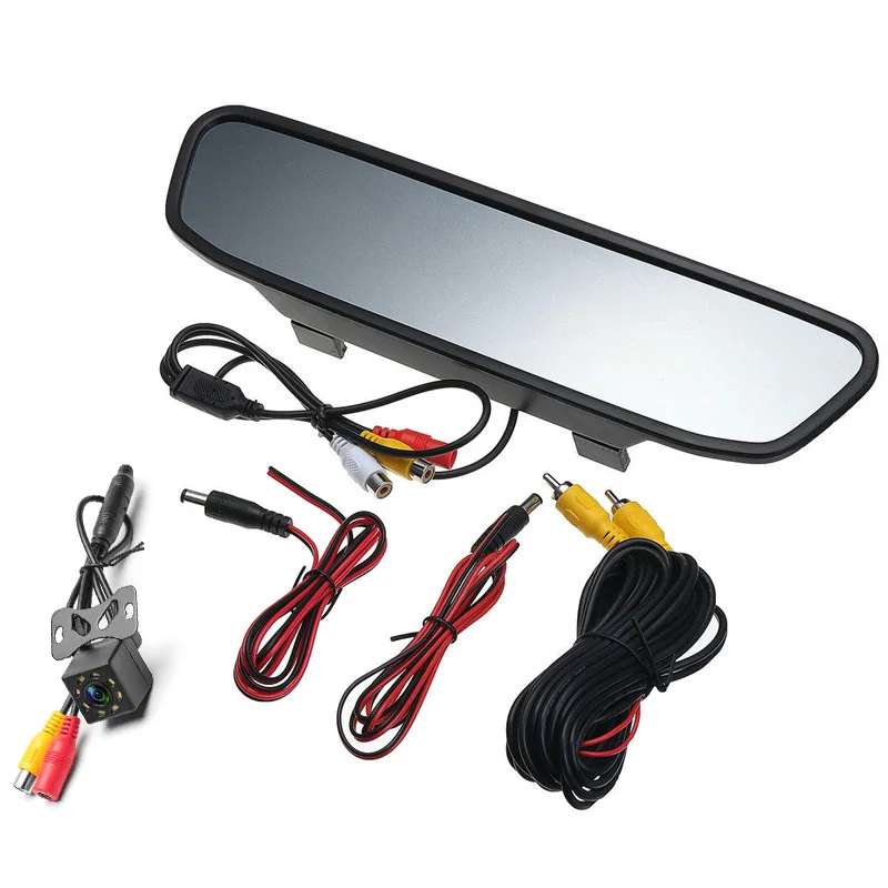 YuanTing 4.3 inch Car TFT Rearview Mirror Monitor Auto Parking Assistance LED Night Vision Backup Reversing Rear View Camera | Автомобили