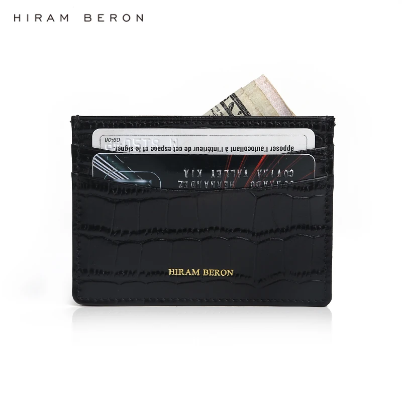 Hiram Beron сделай свой собственный бумажник для карт чехол croco с узким карманом для карт Рождественский подарок Прямая поставка