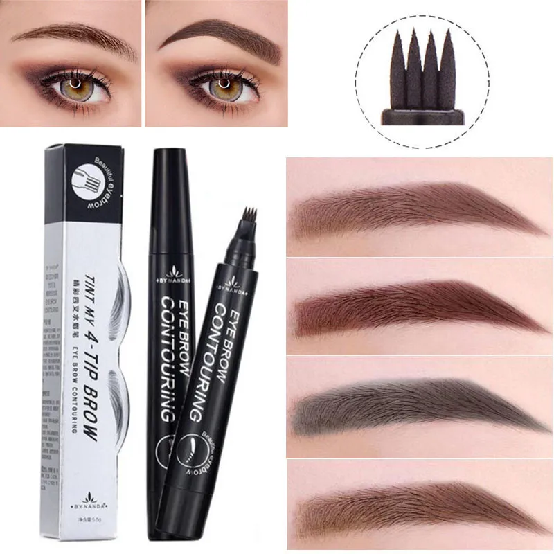 Женский макияж кисти татуировки бровей тонкий эскиз Водонепроницаемый замок