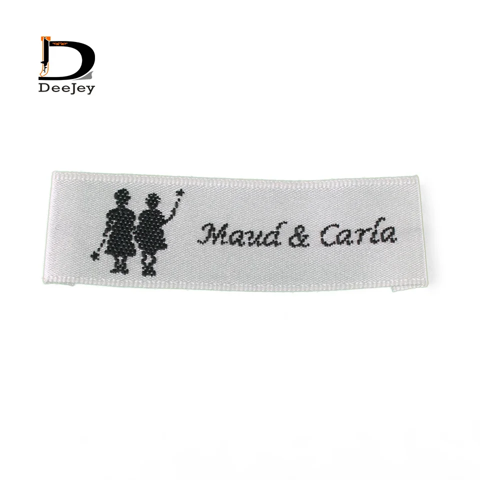 Оптовая торговля тканая Этикетка одежда eco_friendly моющаяся этикетка для одежды