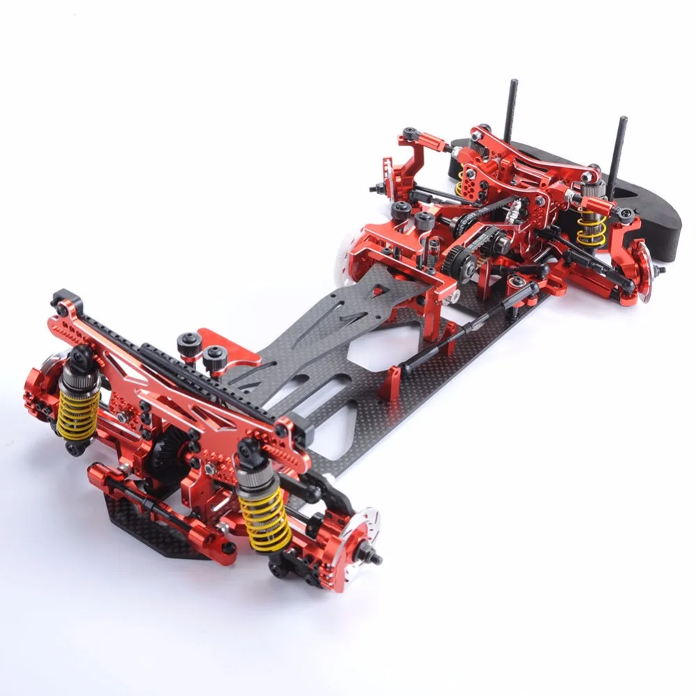 1:10 4WD Drift Red Carbon Fiber RC гоночный автомобиль привод Shft рама комплект шасси G4 Hotsa RC гоночный автомобиль аксессуары