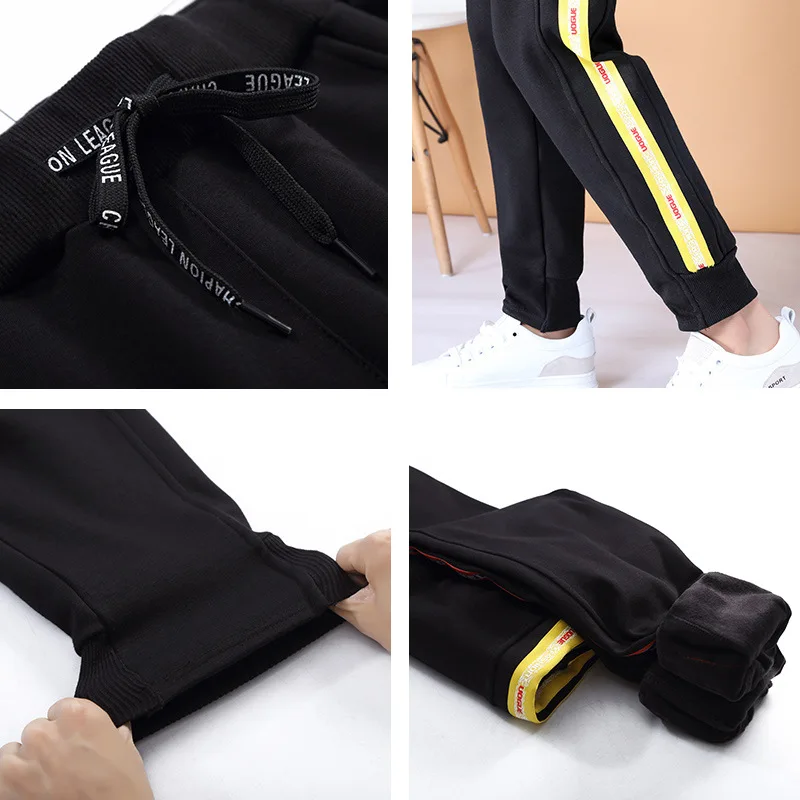 

Winter Harem Warm Pants Women Velvet Thick Cotton Pants Side Stripe Streetwear Loose Causal Joggers Women Trousers Plus Size 3XL