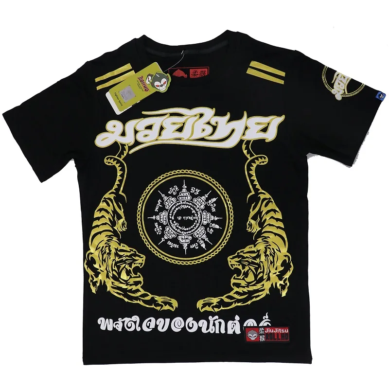 ROLLHO бокс Thailand Thai Thailand MMA Бокс Спорт тайский боксерский бой толстовки бокс тайские колготки mма, боксерский тренажерный зал Футболка