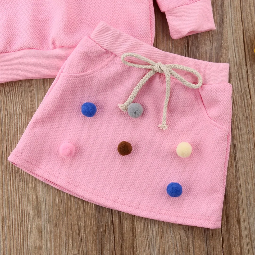 Детский осенне зимний комплект детской одежды свитшот с длинным рукавом и мини