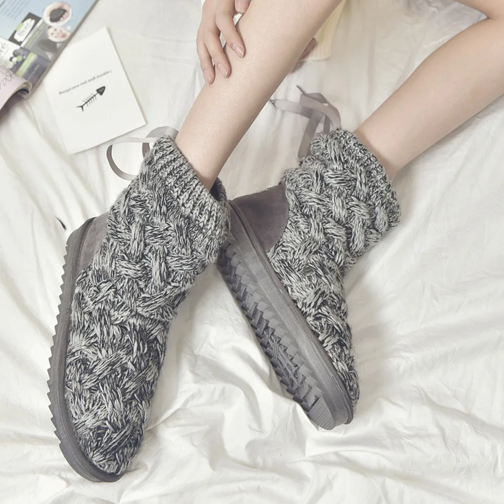 Женские шерстяные ботинки зимние короткие теплые меховые для катания на лыжах