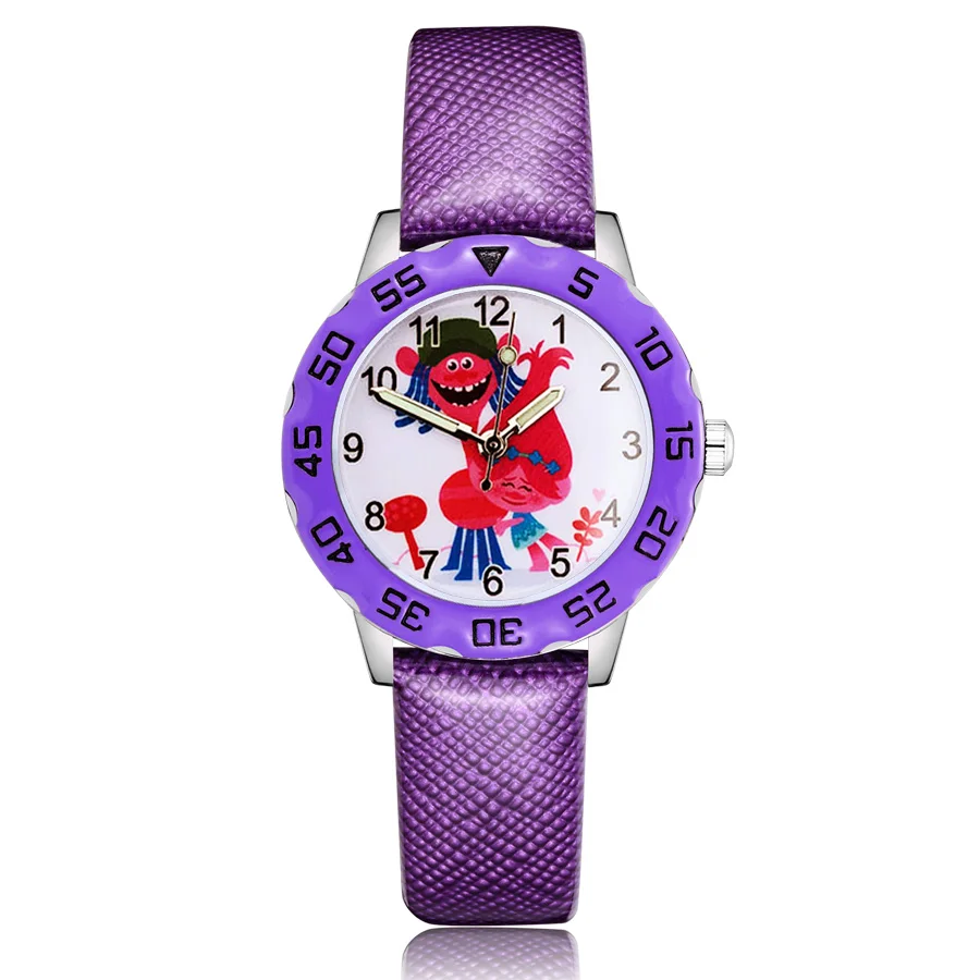 Модные Милые Симпатичные Детские кварцевые наручные часы с кожаным ремешком в