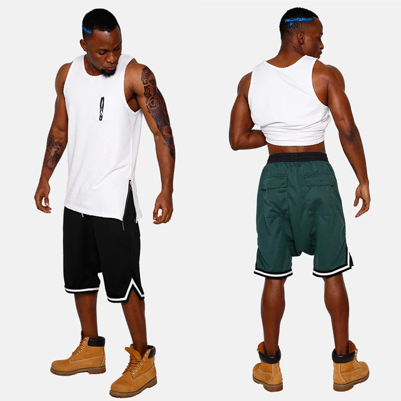 Летние сетчатые шорты мужские уличные с завязками и заниженным шаговым швом