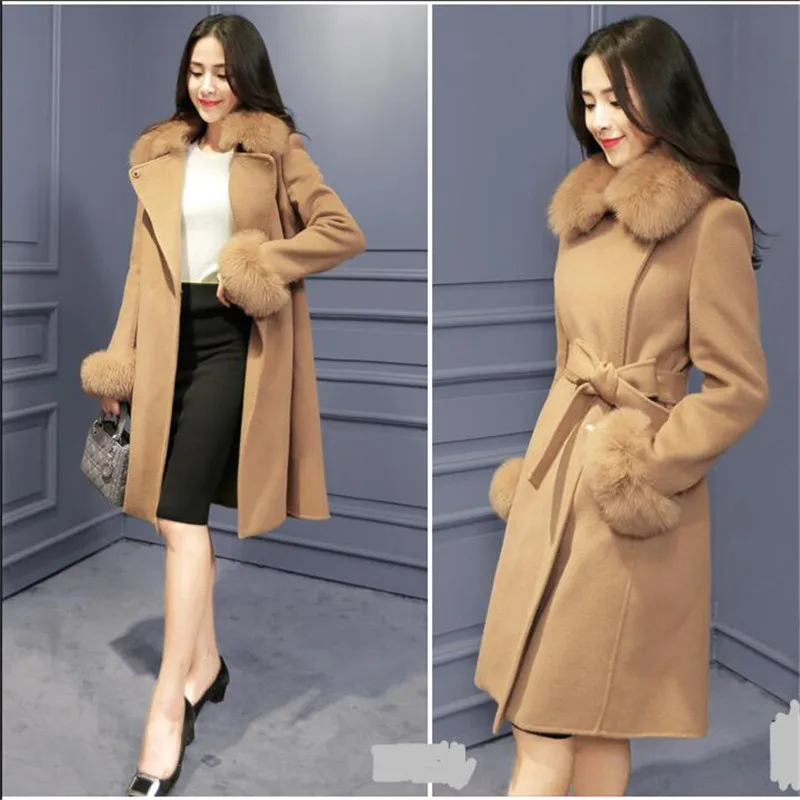 Весенняя Новинка элегантная женская модная одежда имитация кашемира пальто