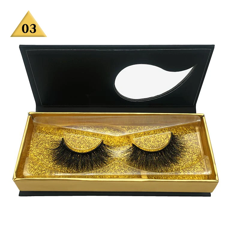 HUAPAN норковые ресницы накладные 3D длинными Полный Газа ручной норки Lashes