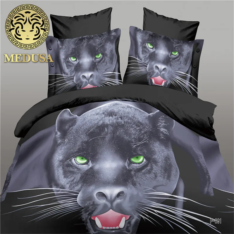 Медуза 3d цифровой набор постельного белья леопардовой расцветки