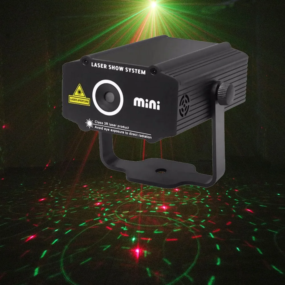 ALIEN Mini Red Green Stage Laser Projector DJ Disco Club Party Music Xmas Holiday Rotating Effect Show Lighting | Лампы и освещение