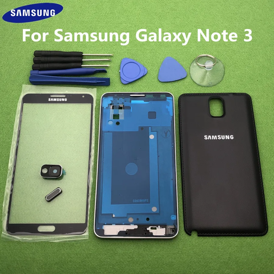 Для Samsung Galaxy Note 3 N900 N9005 N900S полный корпус ободок средняя рамка задняя крышка +