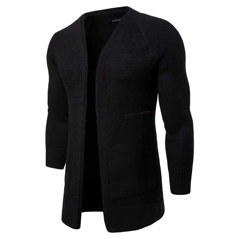 Новинка Мужской Хлопковый вязаный облегающий свитер мужской повседневный