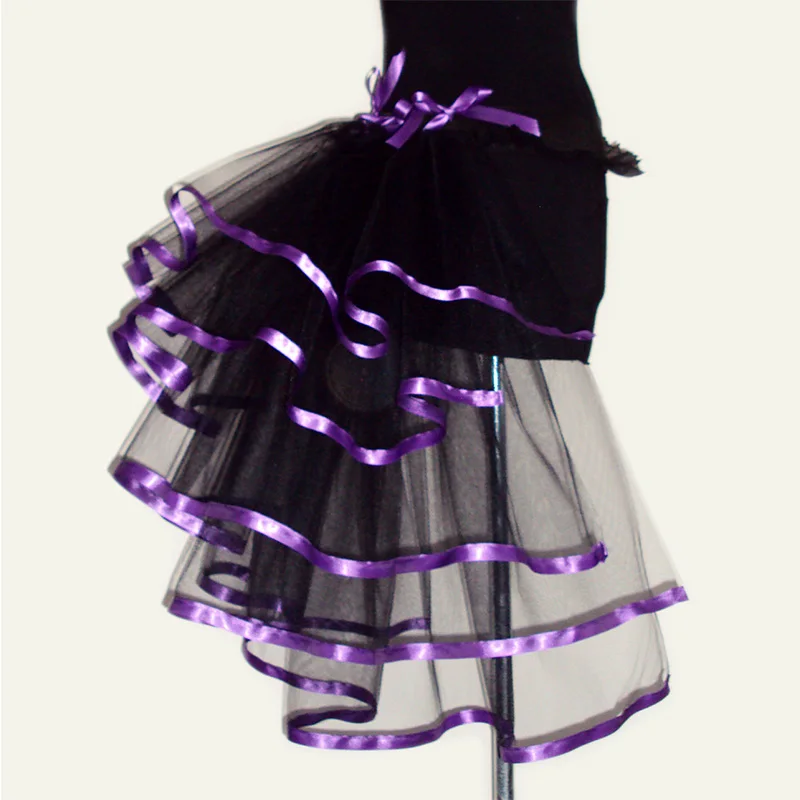 Women Sexy Club Long Tutu Skirt Party Queen Stripe Transparent Mesh Underskirt Female Pleated Tulle Petticoat Faldas Mujer Jupe
