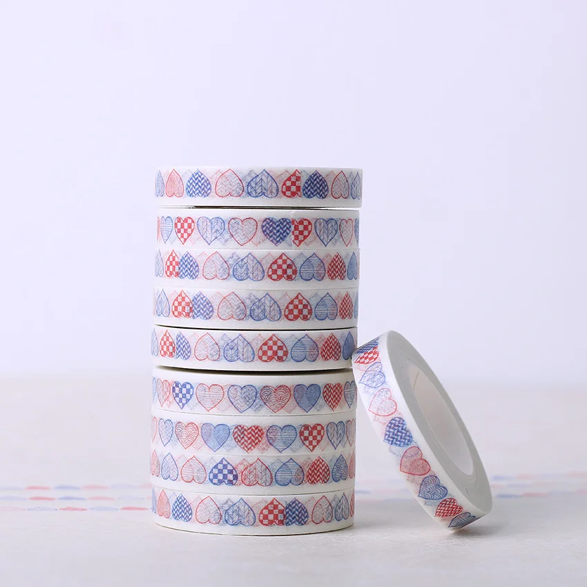 1 шт. Маскировочная бумажная Васи лента в форме сердца клейкие Канцтовары