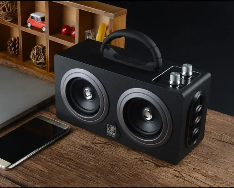 Портативный Bluetooth динамик беспроводной открытый стерео Бас звук HiFi громкий динамик 20 Вт Высокая мощность большой динамик с TF картой FM радио