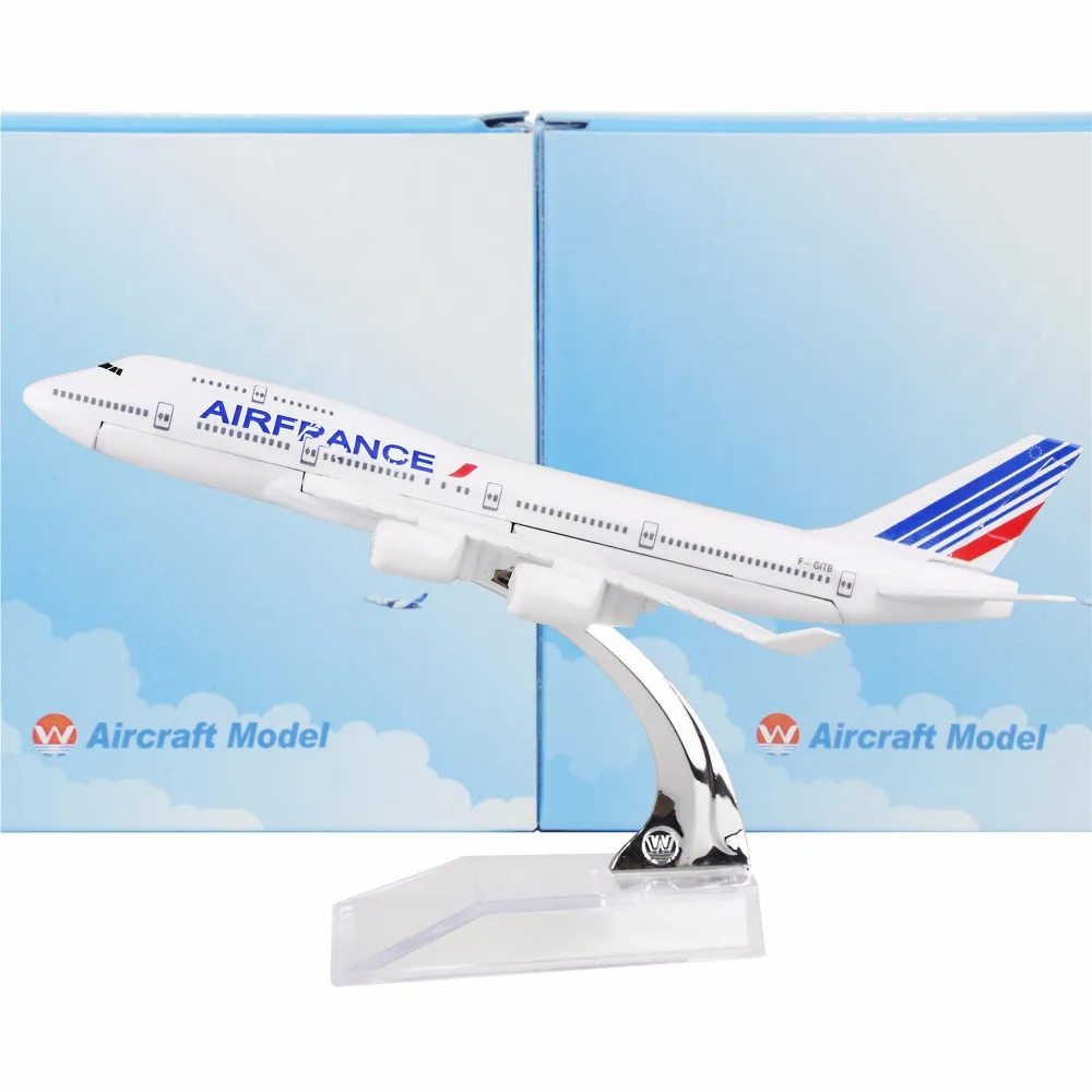 AIR FRANCE Boeing 747 16 см металлический самолет модели ребенка подарок на день рождения