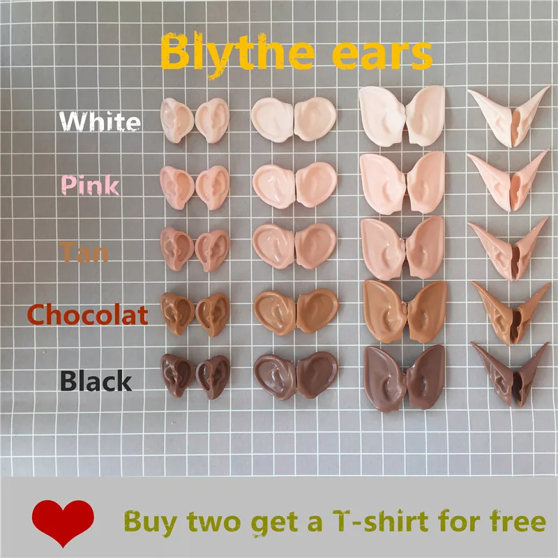 Makeup blyth dolls наглазники и эльфы/человеческие аксессуары для ушей глиняный