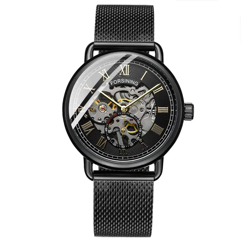 Мужские механические часы скелетоны из нержавеющей стали|Мужские часы| |
