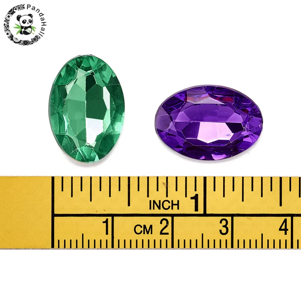 Имитация Тайваньского акрилового горного хрусталя кабошоны заостренный задний