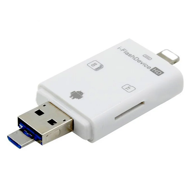 Кардридер EDAL 3 в 1 для Lightning/Micro USB/USB SD/TF кардридер OTG адаптер iPhone Android Phone |