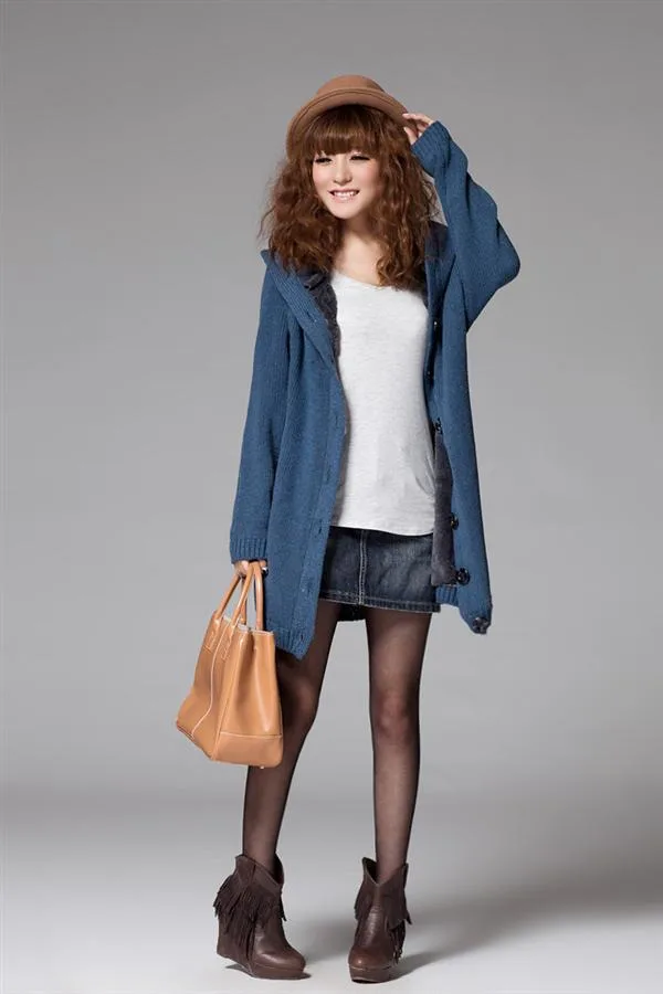 Новейший осенний и зимний женский утепленный свитер средней длины для