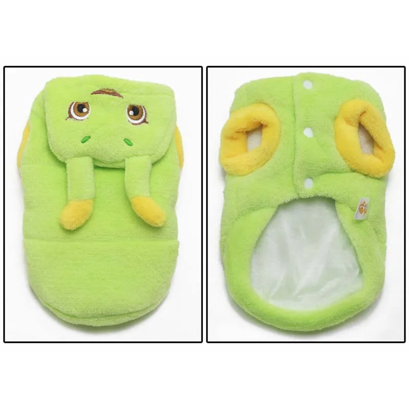 Pet мопса одежда гусеницы Косплэй зима коралловый флис пальто Одежда для питомцев