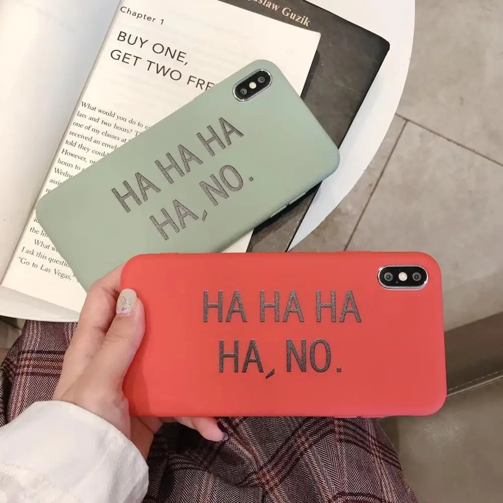 Чехол для телефона HAHAHAHA NO HlariousCreative Jacinth Lime Green противоударный iPhone 6/S 7 8 Plus X XR XS XSMAX |