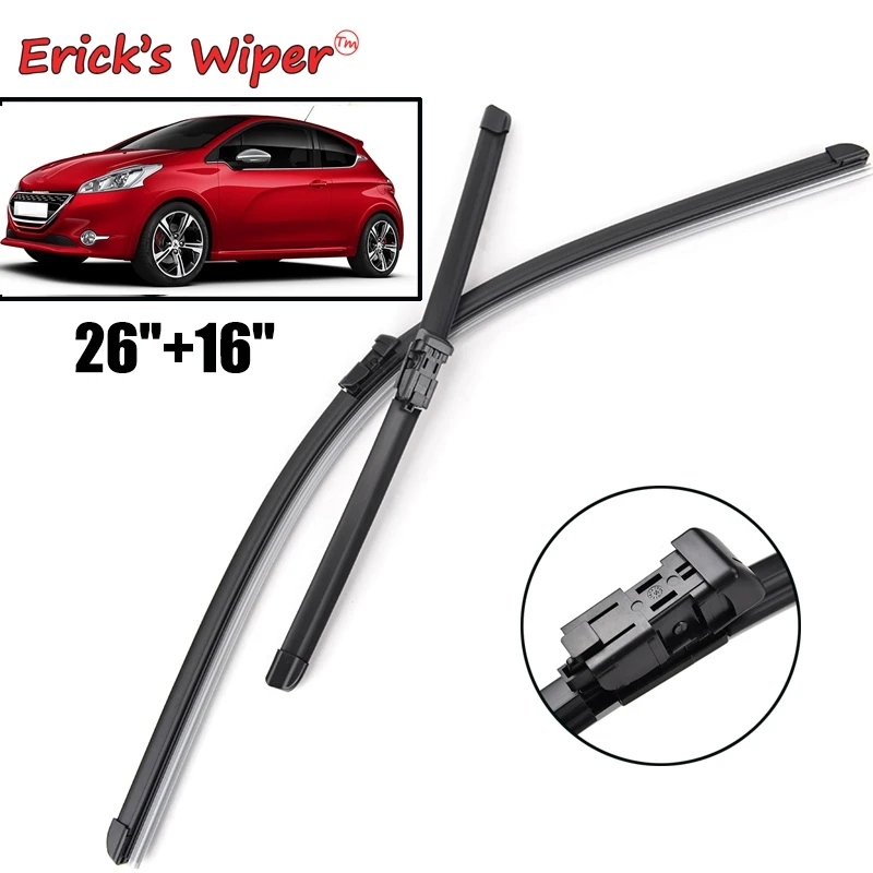 

Erick's Wiper RHD & LHD Front Wiper Blades For Peugeot 208 2012 - 2018 Windshield Windscreen Front Window 26"+16"