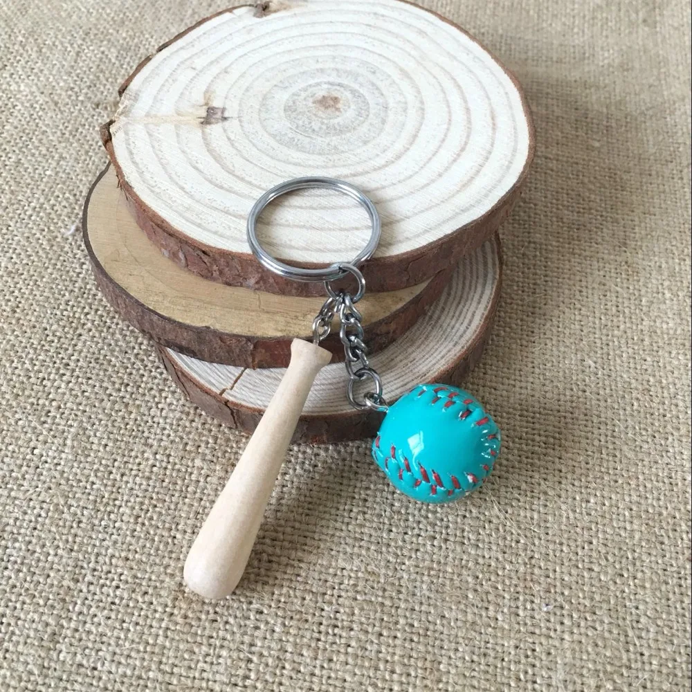 Брелок с бейсбольными атрибутами милый брелок для ключей женщин 3D бейсбольная