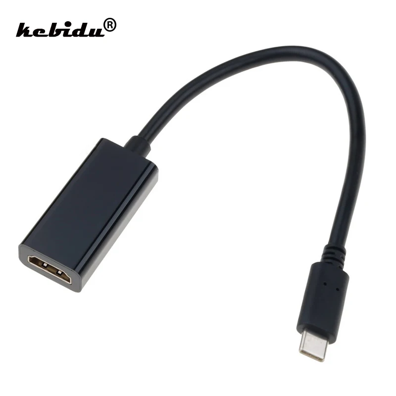 Переходник с USB C 3 1 типа на HDMI совместимый адаптер 4K 60 Гц штекер женским кабелем