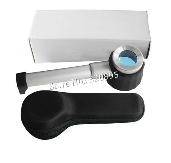 Увеличительное стекло с металлической ручкой и светодиодной подсветильник