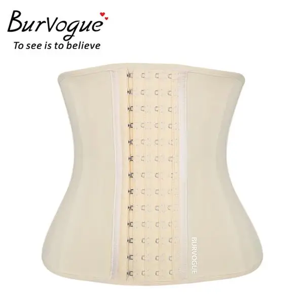 Skin Burvogue женский латексный корсет 9 железные косточки талия контроль бюстье и корсеты тонкий корсет под грудью корсет для похудения - Цвет: Skin