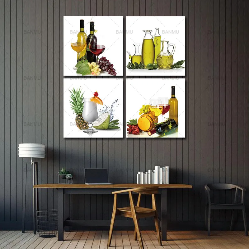 Модульные картины 4 панели Рисование для дома декоративное искусство рисование