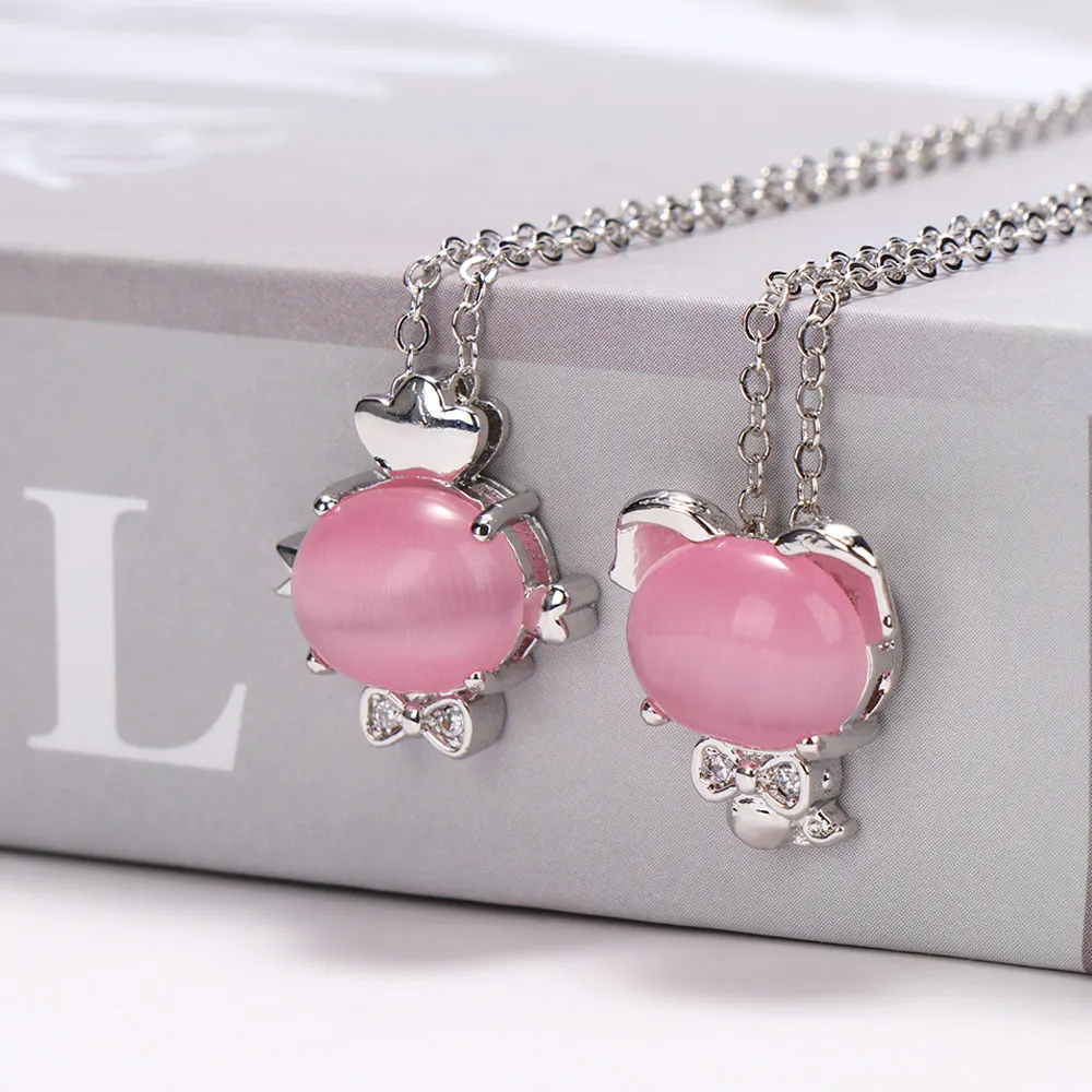 Женское ожерелье с подвеской в виде китайского зодиака опала драгоценного камня