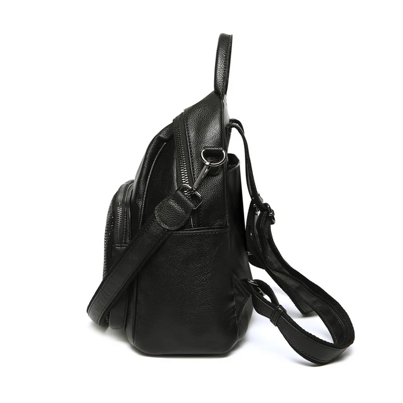 Женские рюкзаки из 100% натуральной кожи новый модный роскошный брендовый женский