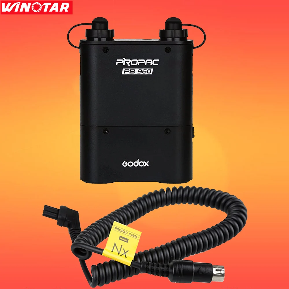 Литиевый блок питания Godox PROPAC PB960 с вспышкой 4500 мАч + кабель Nx для вспышки Nikon