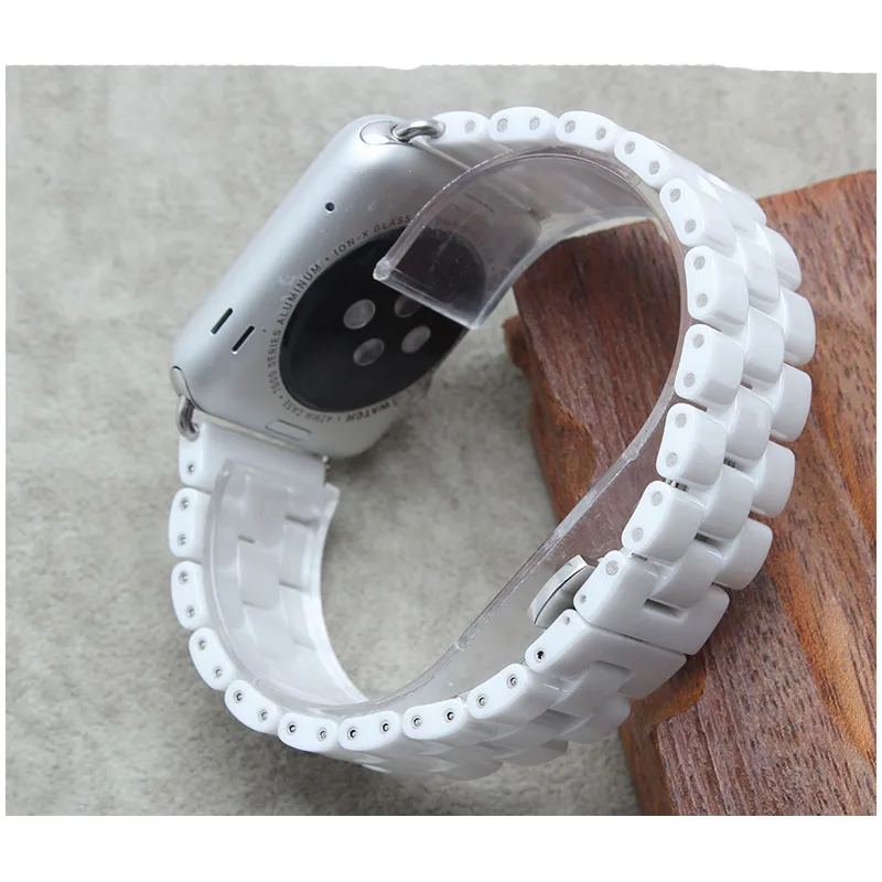 Роскошный керамический ремешок для часов Apple Watch 42 мм 44 мм с бабочкой и пряжкой, стильный браслет для iWatch серии 4 3 2 1