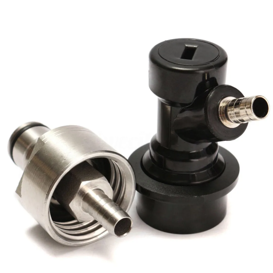 

Stainless Carbonation Cap + Carbonator Liquid Ball Lock Disconnect 1/4"Barb New