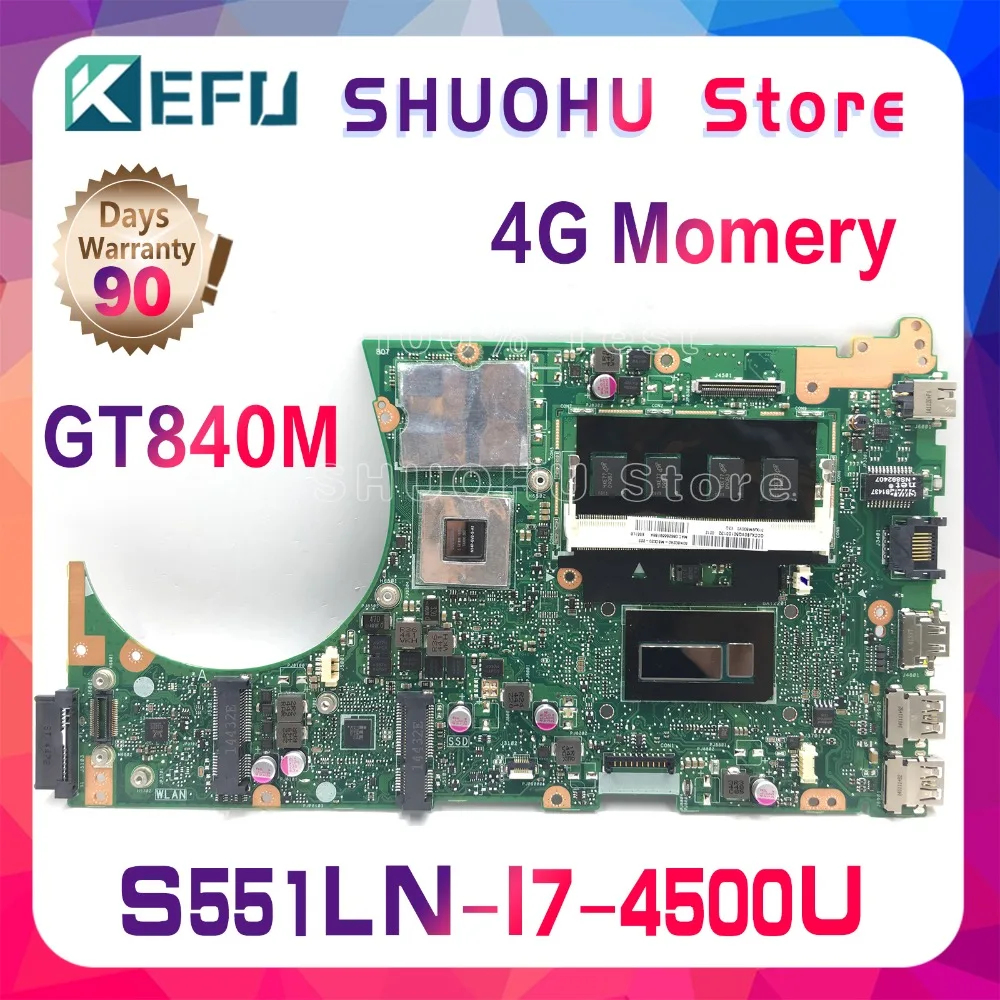 KEFU S551LN материнская плата для ноутбука ASUS S551LA S551L S551LB R553L протестированная 100%