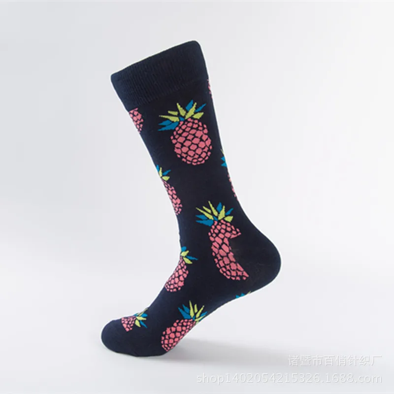 04 Happy Socks индивидуальные носки для мужчин и женщин, модные носки, носки без пятки фруктовые серии, лимон, ананас, Вишня - Цвет: 04