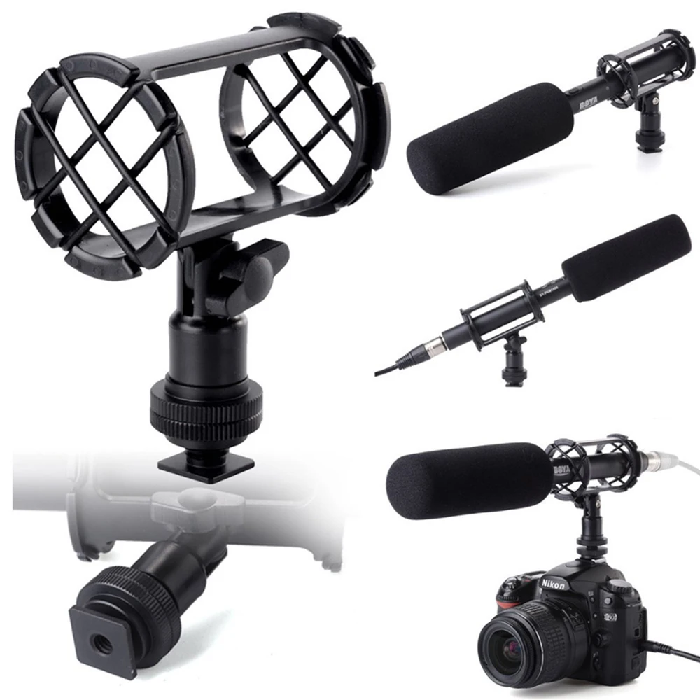 BOYA BY-C04 ударное крепление для Audio-Technica AT897 ATR6550 Sennheiser MKH-416 ME66 K6 MKE-600 Azden SGM-1X Sony ECM-CG50