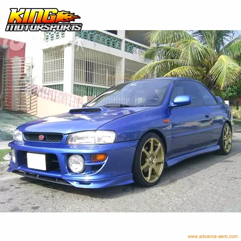 Подходит для 97-01 Subaru Impreza WRX GD Стиль переднего бампера губы уретана 3 шт ПУ