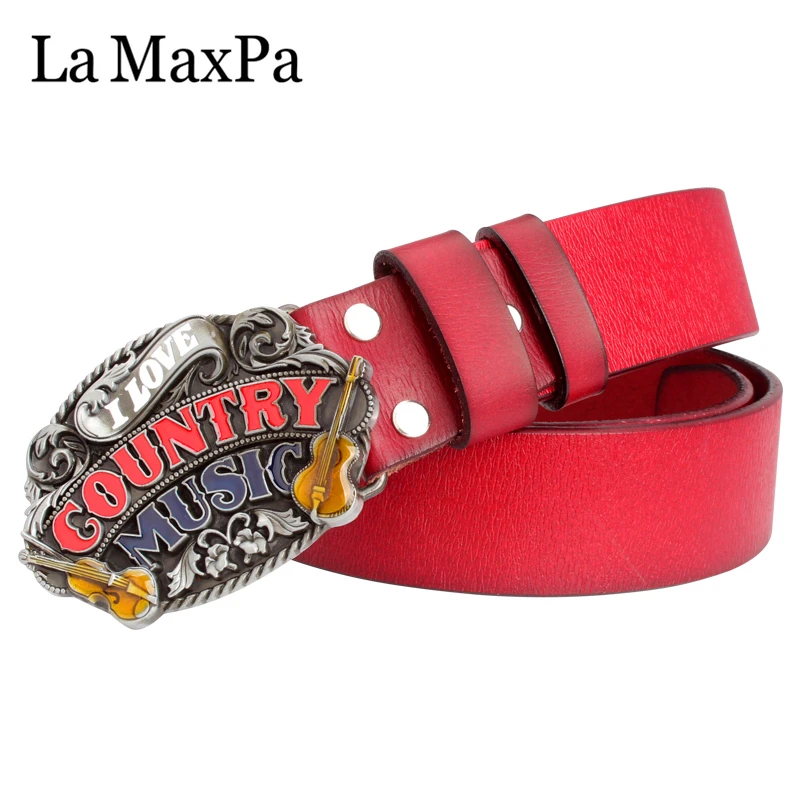 Модный мужской ремень love country Музыка Скрипка металлическая пряжка буквы