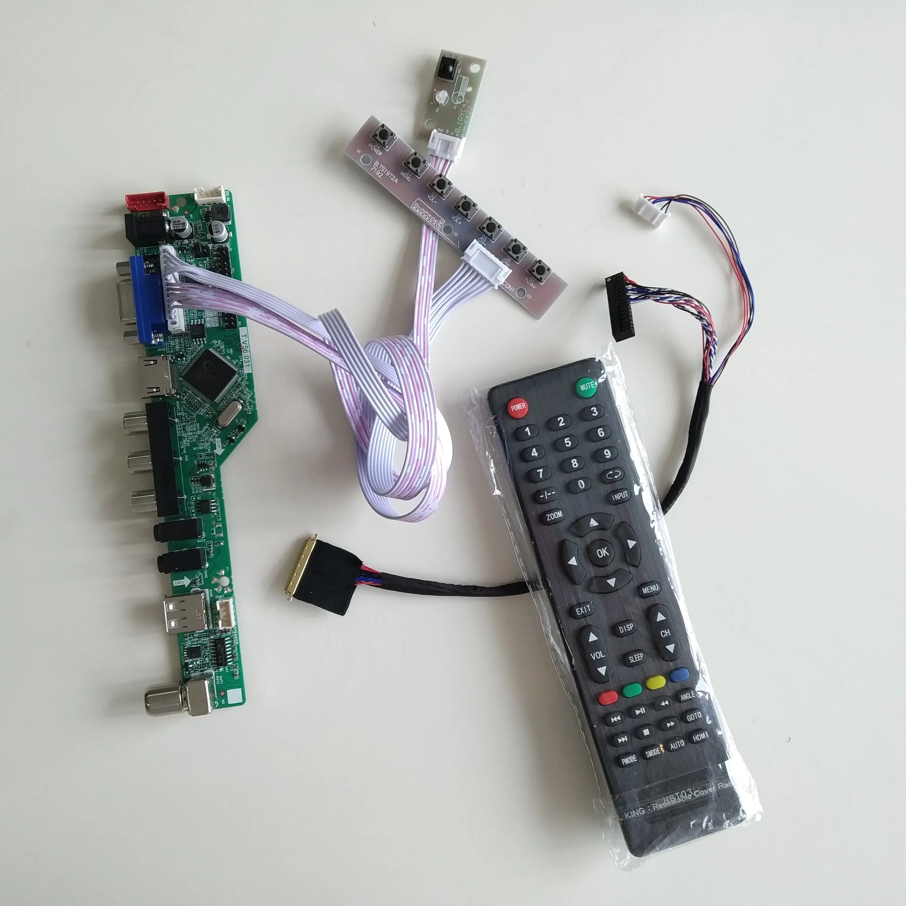 ТВ ЖК дисплей светодиодный VGA AV RF контроллер доска комплект для B156XW02 V4 15 6 &quot1366 × 768