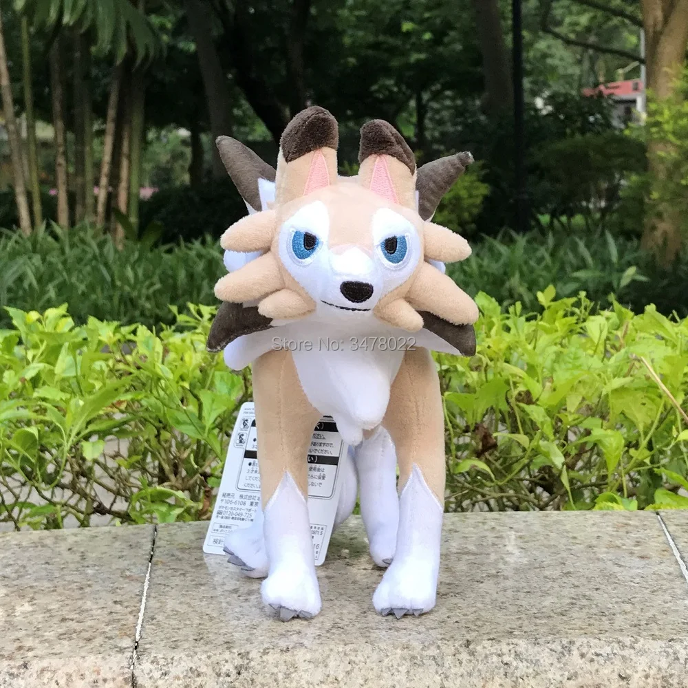 Фото TAKARA TOMY Pokemon Lycanroc 9 дюймов плюшевая мягкая аниме игрушка мультяшная Мягкая кукла №2