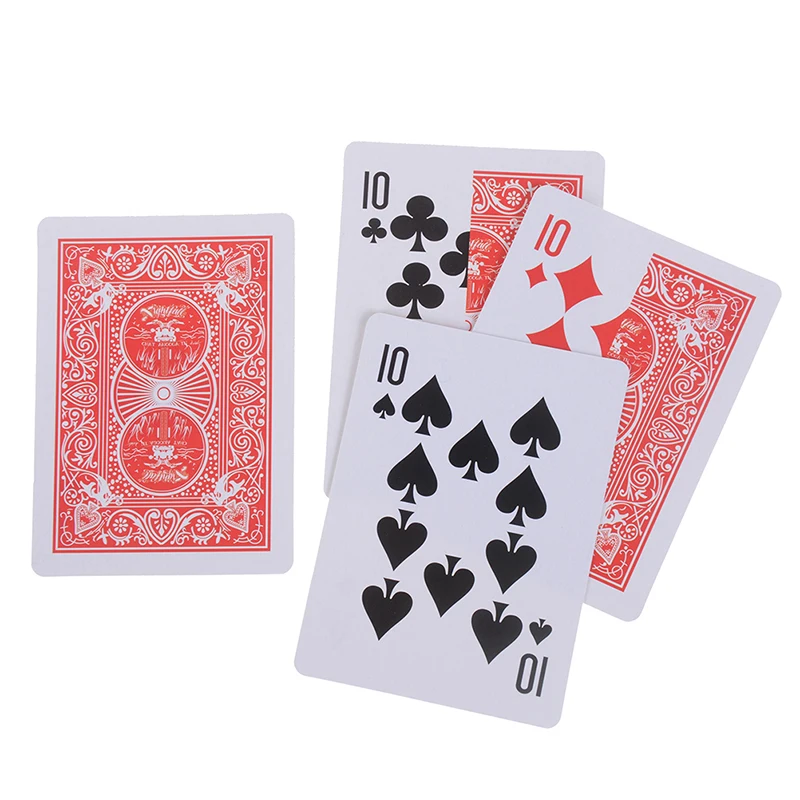 

4pcs Magic Tricks 10 To A Card Magic Props 10 Change A Magic Sets