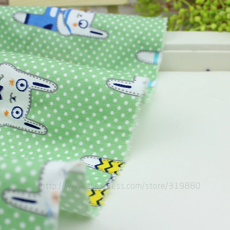 Большой размер многоцветный мультфильм кролик хлопчатобумажная ткань для