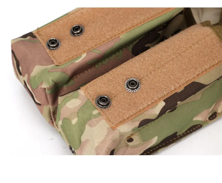 MOLLE тактический двойной подсумок военный картридж клип сумка с кнопками для AK M4 Glock пистолет страйкбол принадлежности для охоты