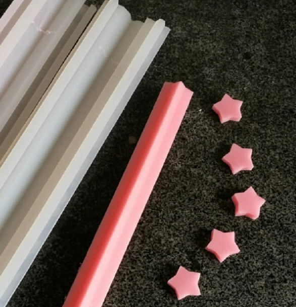 Five pointed Star Сердце круглые силиконовые свечи плесень DIY трубка Свеча на колонне формы ручной работы аксессуары для свечей - Цвет: Five pointed Star